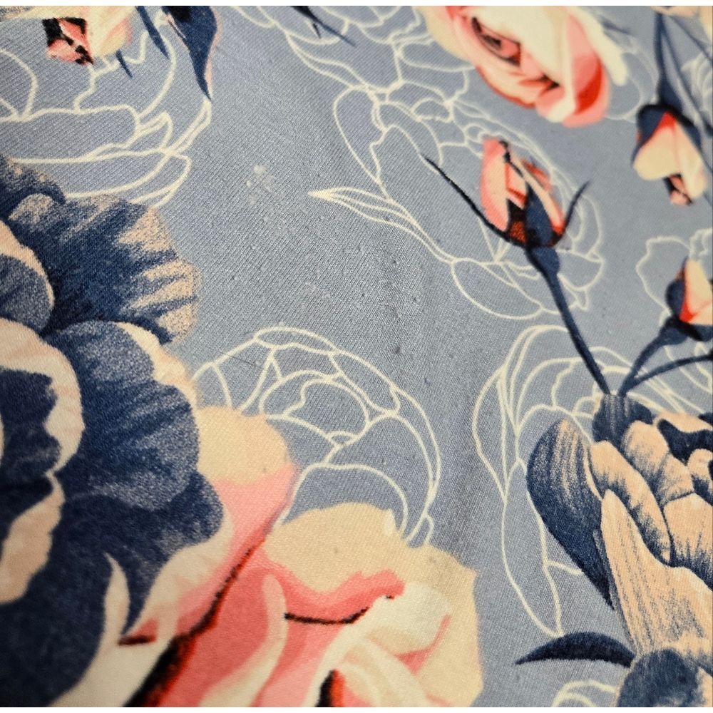 LULAROE floral baby blue Natalie‎ sleeveless wide leg jumpsuit M - Picture 8 of 15